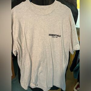 Essentials Fear Of God Light Oatmeal Tee